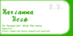 marianna wesp business card